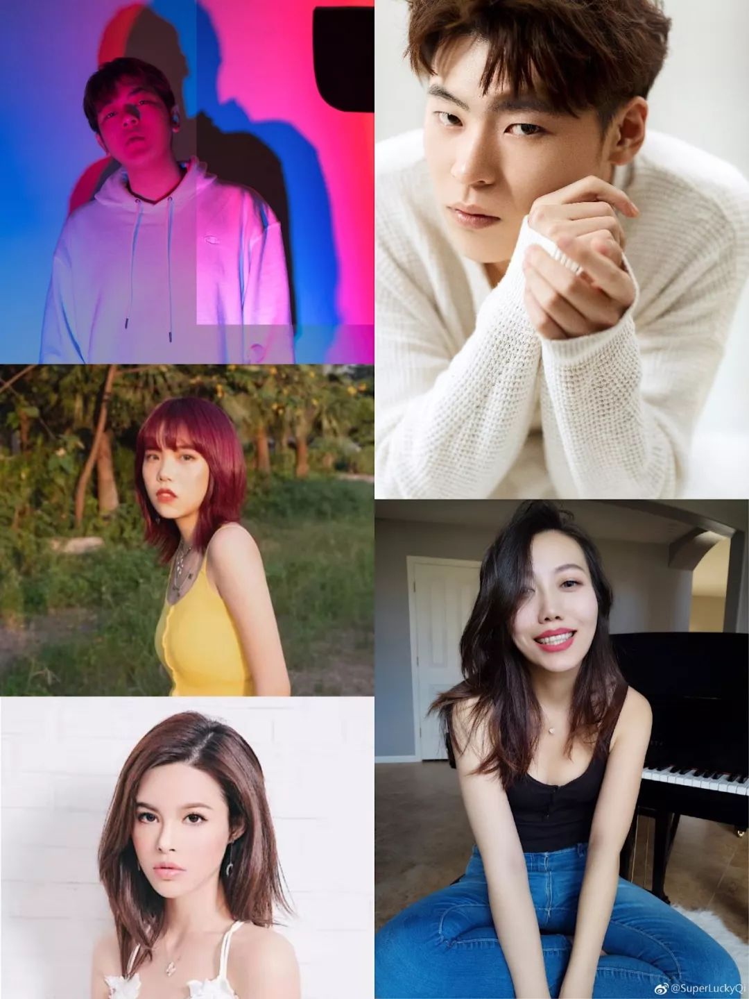 李迦南doc 左中:卫彬月 左下:刘至佳右上:隔壁老樊 右下:superluckyqi