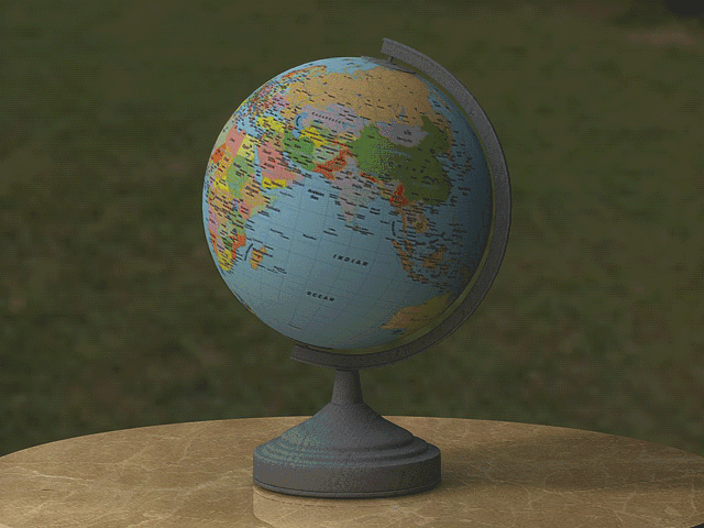 对于我,最惬意的事,莫过于躺在沙发上抚摸着地球仪.