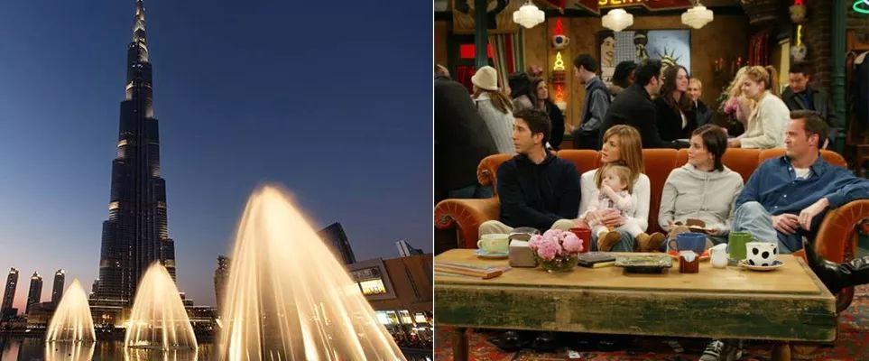 真爱粉集合本周日来哈利法塔看老友记主题灯光秀和喷泉表演