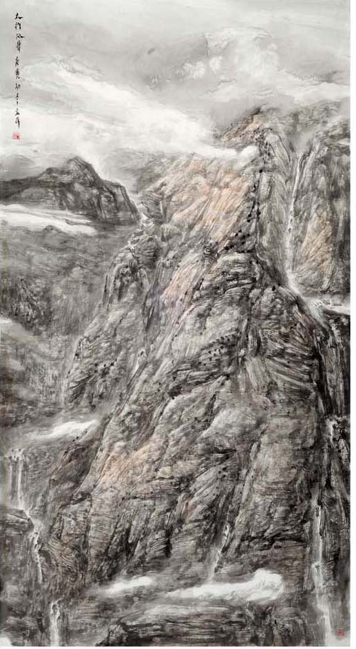 雄浑崇高的喻象祁海峰国画山水解读