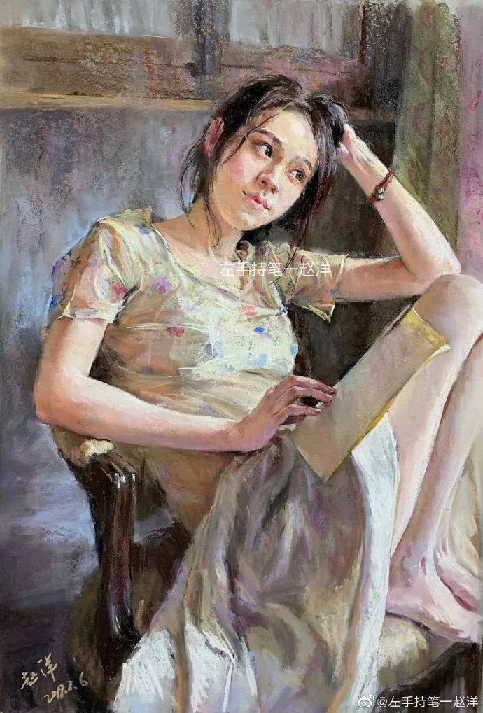 左手持笔—赵洋/赵洋/而且他用一根色粉笔,就能把你征服这位大神擅长