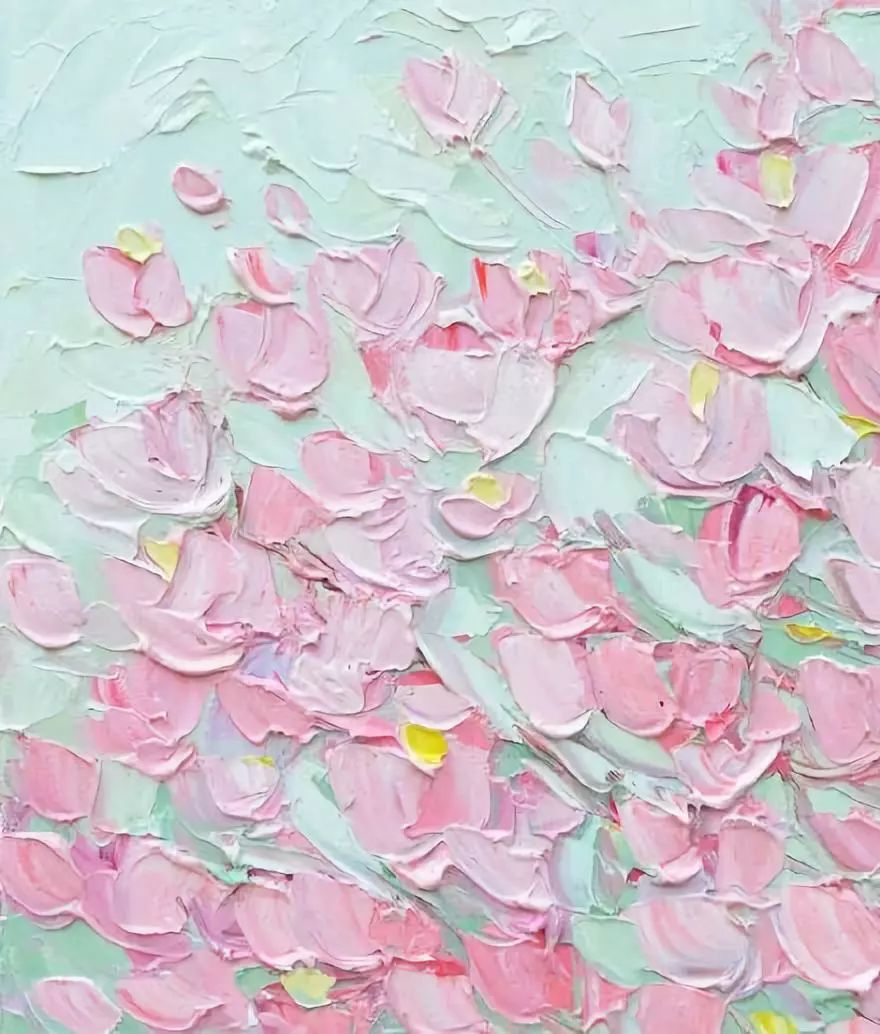 神乎其技的刮刀手法,创作出了动人的色彩与肌理效果