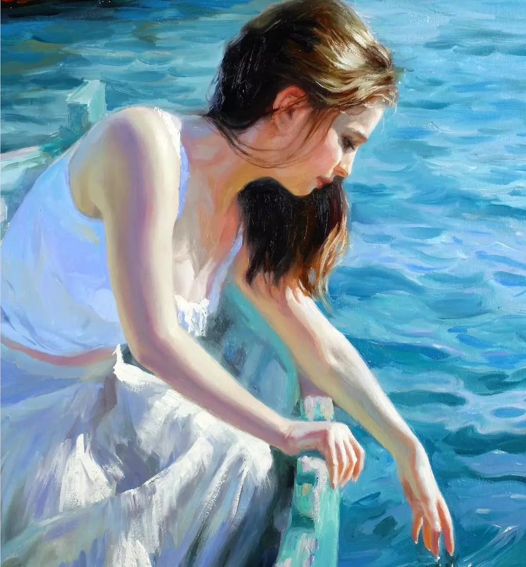 这油画美人真美