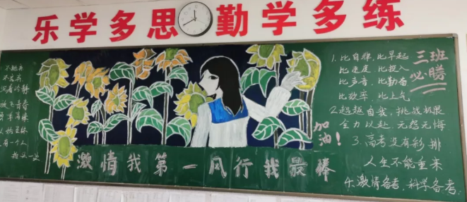 "激情我最棒,风行我第一"——记高二年级第一期主题黑板报