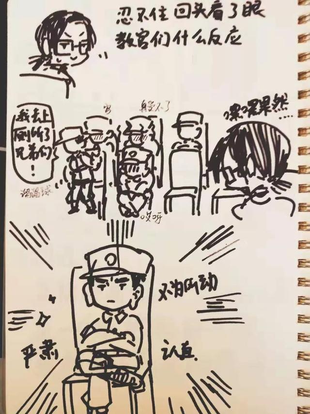 很萌川农新生手绘15副漫画记录军训时光致敬可爱的人