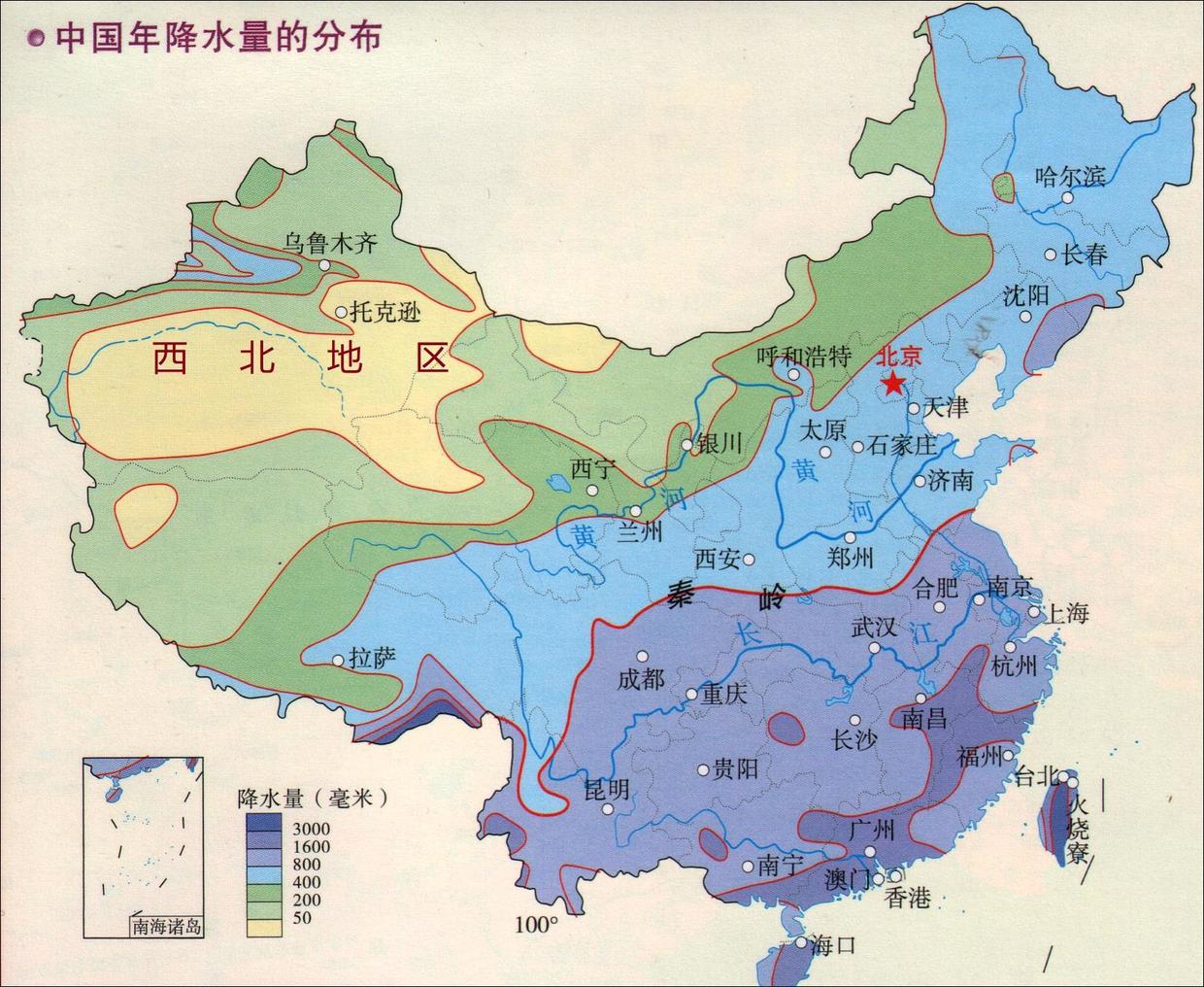 西北地区气候分布图片