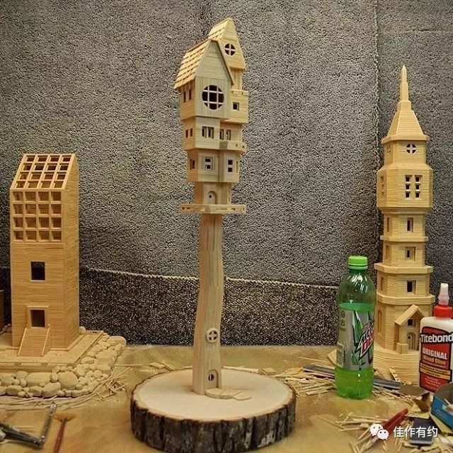 男子用31万根牙签打造了一个城堡模型!细节丰富令人惊叹