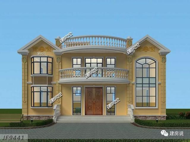 建房说别墅图纸,二层欧式风格占地170平
