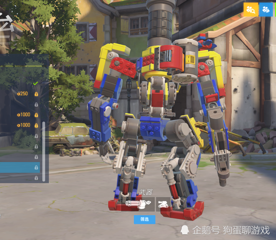 可以看出,堡垒的全身都是由乐高积木搭建而成,包括妮妮(堡垒肩膀上的