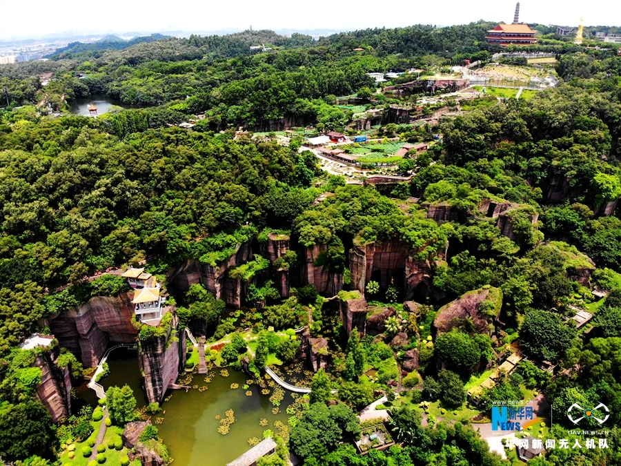 莲花山公园全景图图片