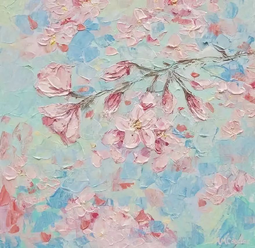 神乎其技的刮刀手法,创作出了动人的色彩与肌理效果