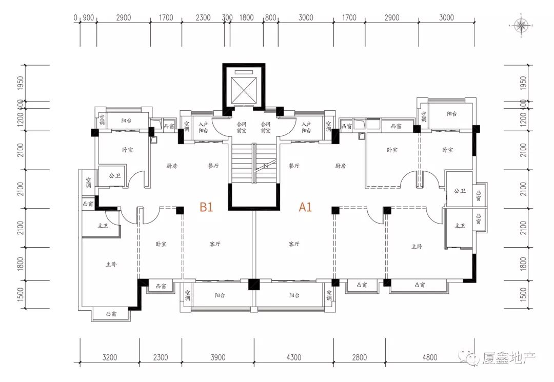 a1/b1户型 5#楼标准层户型装修效果参考图↓↓↓建筑面积约87~90㎡三