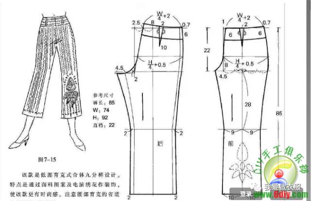 各种女裤的裁剪图
