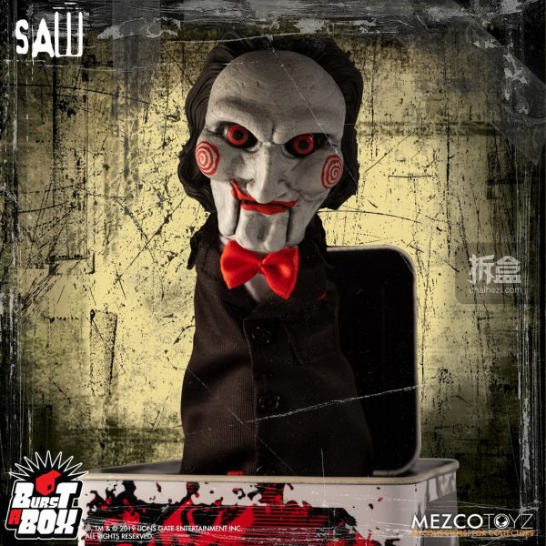 mezco蚂蚁《电锯惊魂》billy比利 14寸恶作剧弹出盒