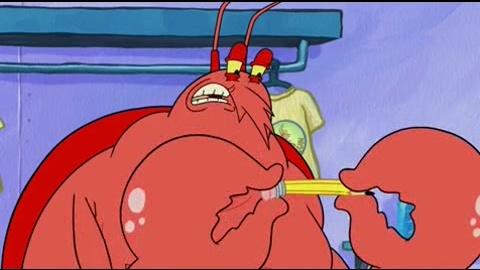 海绵宝宝曾经的肌肉男虾霸现在连一支笔都折不断太弱了