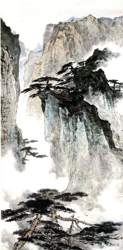 黄叶村山水国画分享