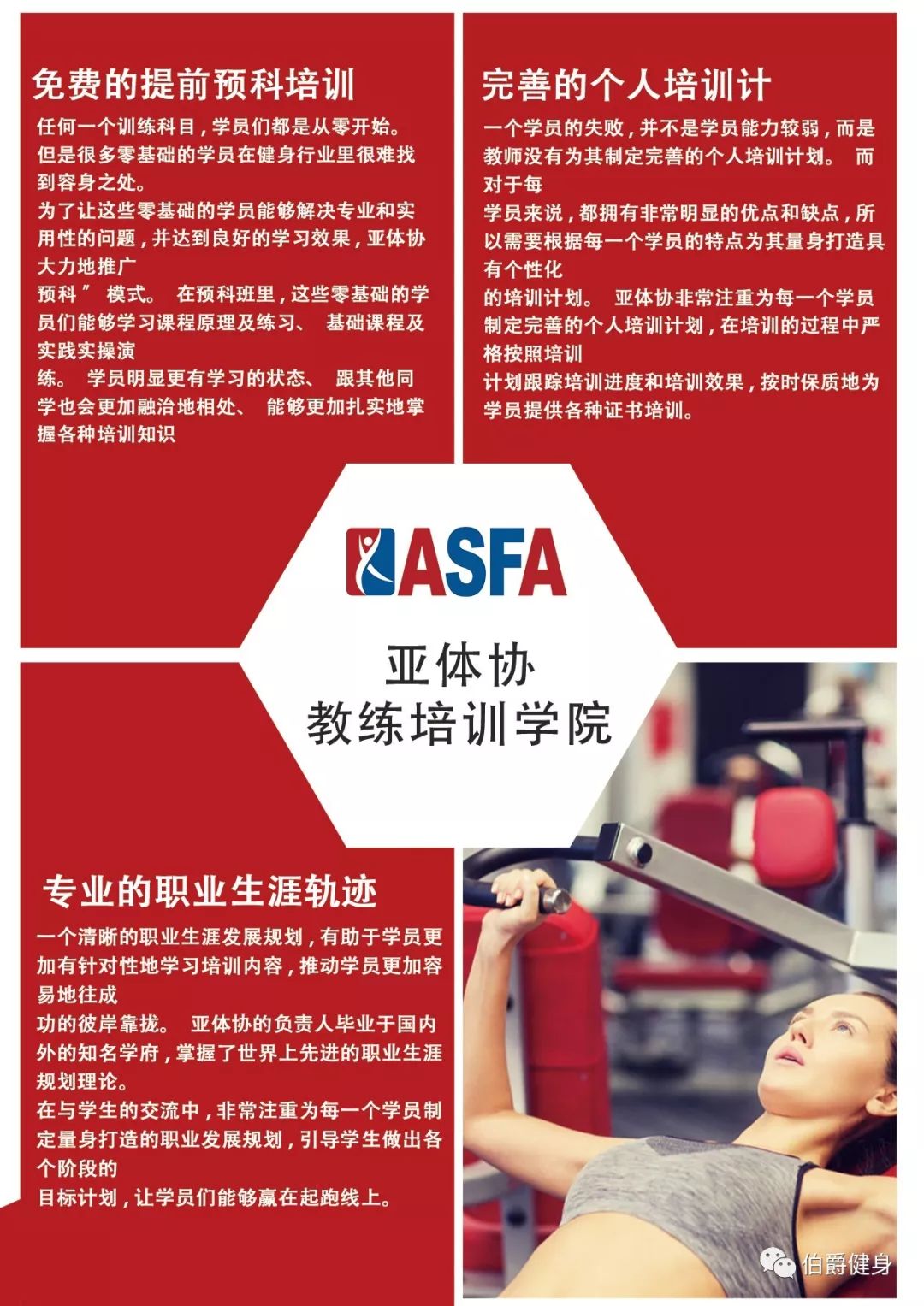 亚体协健身教练培训联合办学基地伯爵健身教练培训学院全能培训班招生