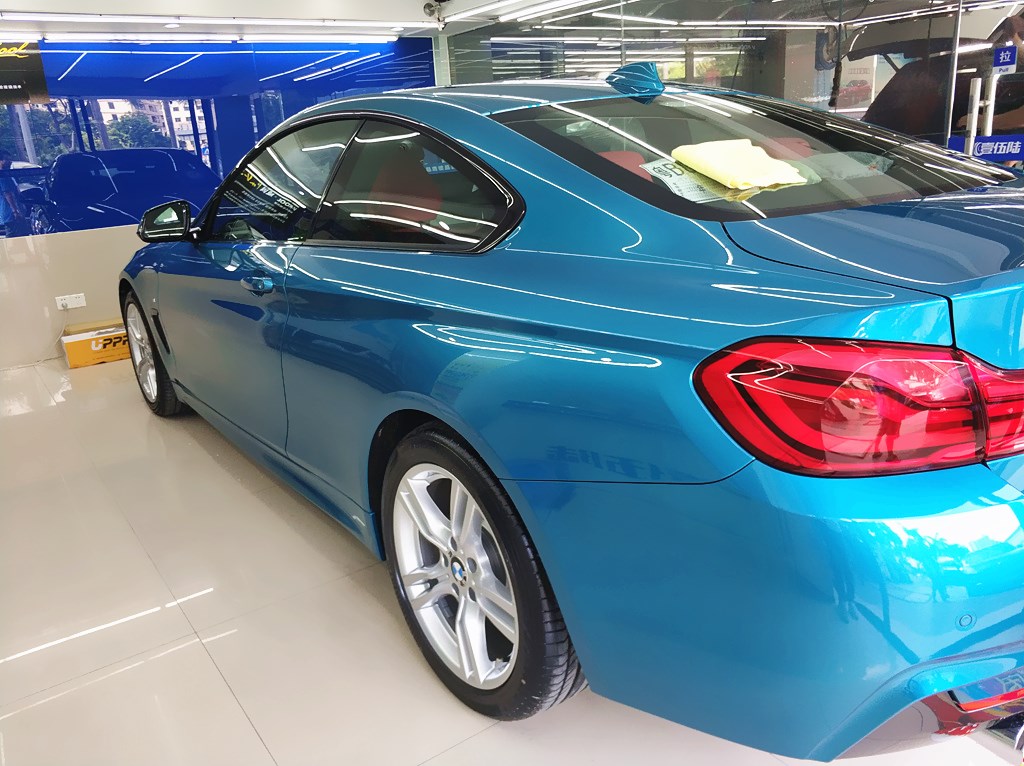 海岸蓝的宝马4系全车镀晶案例,镀晶有没有必要看完你就知道了