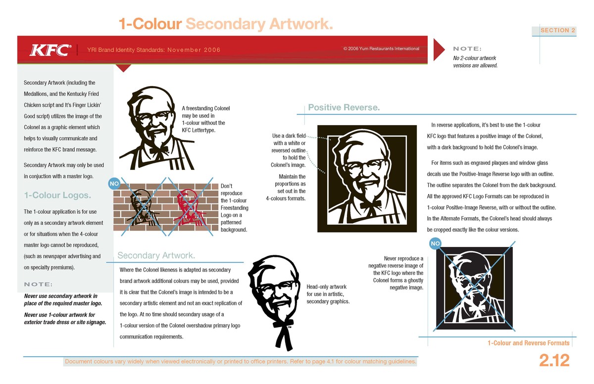 kfc肯德基logovis系统设计欣赏