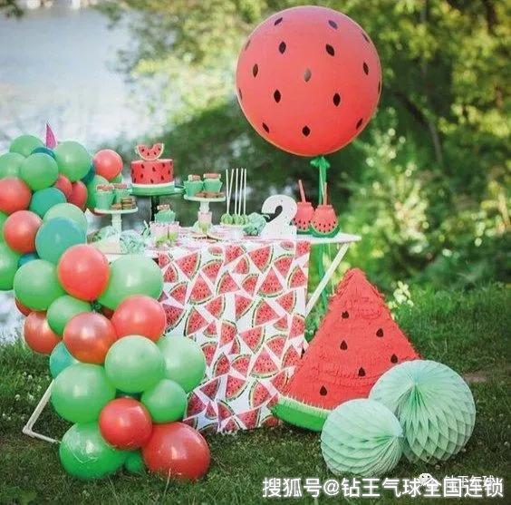 办一场西瓜主题的party让你把三伏天的高温降下来西瓜主题派对气球