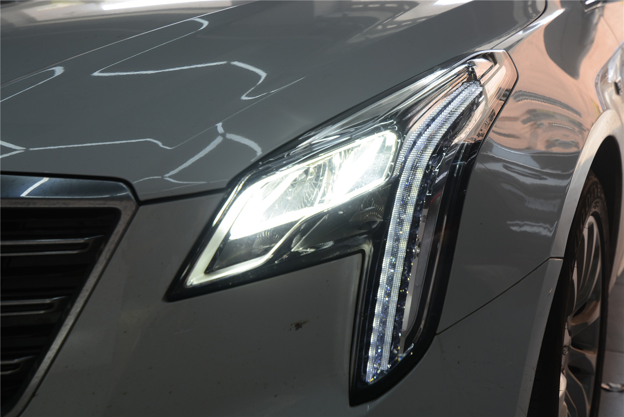 新款凯迪拉克xts原车led大灯不亮重新改装双光透镜led大灯