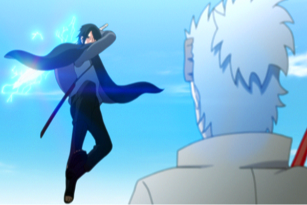 原创博人传125集图透草薙剑千鸟刃佐助发招鸣人眯着眼微笑