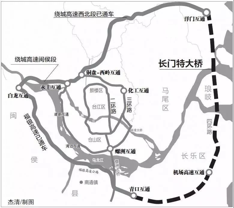 福州即将进入四环时代琅岐20分钟直达连江