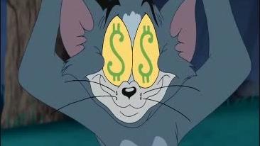 汤姆猫满眼是钱的图片图片