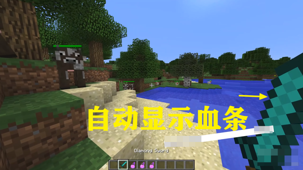 我的世界老玩家提出宝贵意见自动调出血条歪镜头视觉很不错