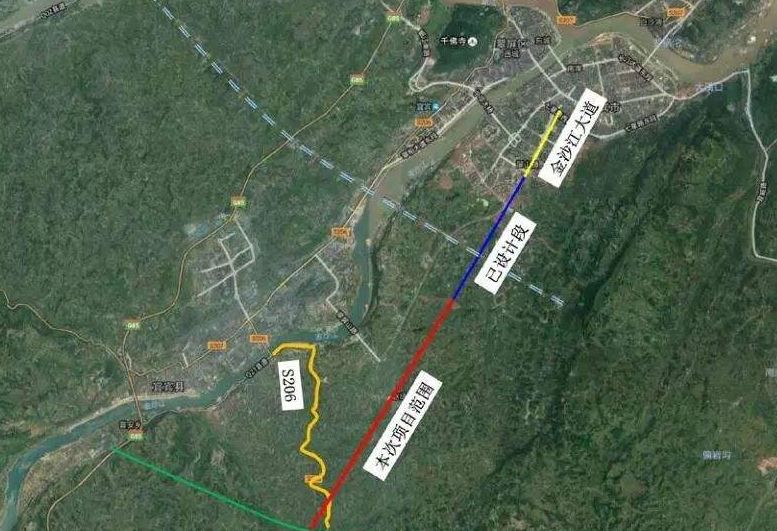 宜庆路最后一段开工了连接宜宾最美10公里生态景观大道