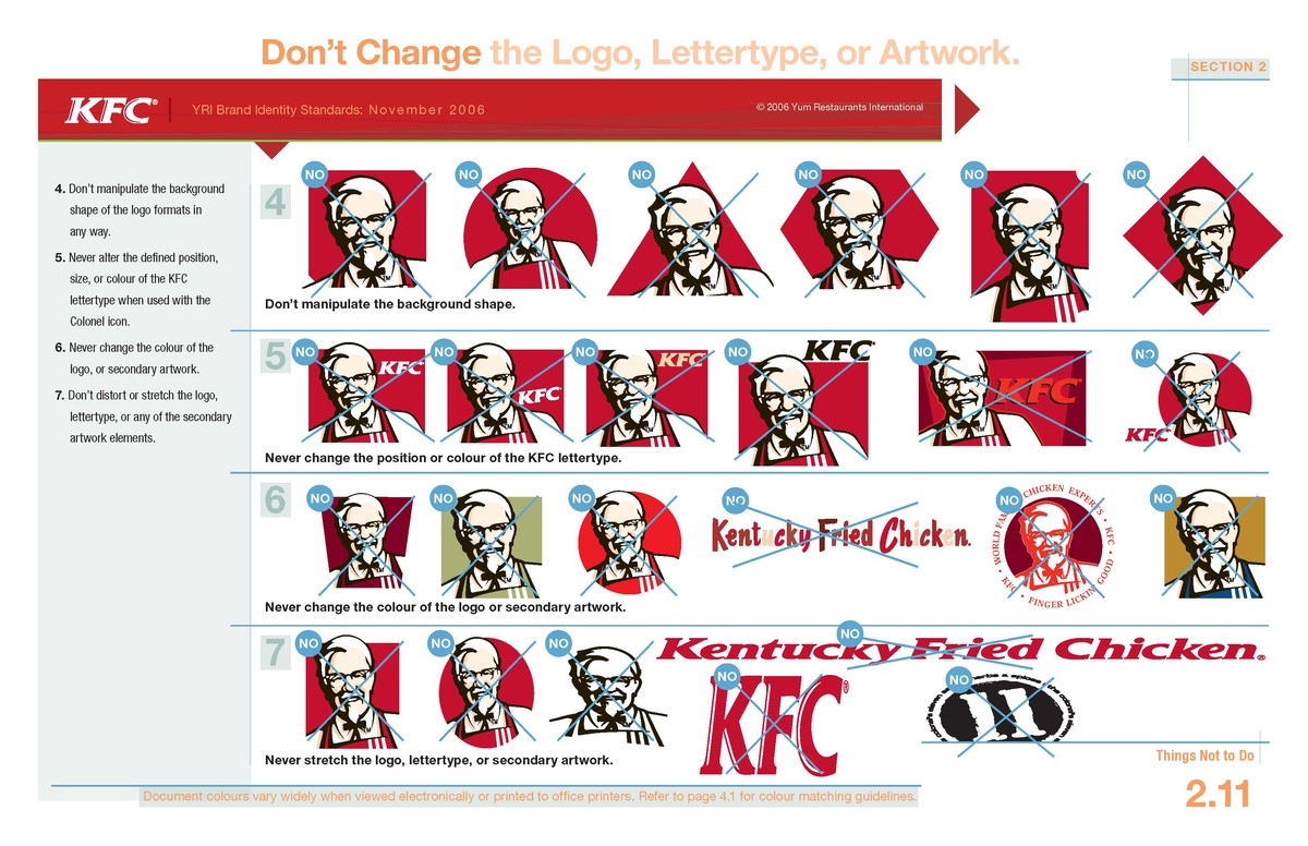 kfc肯德基logovis系统设计欣赏