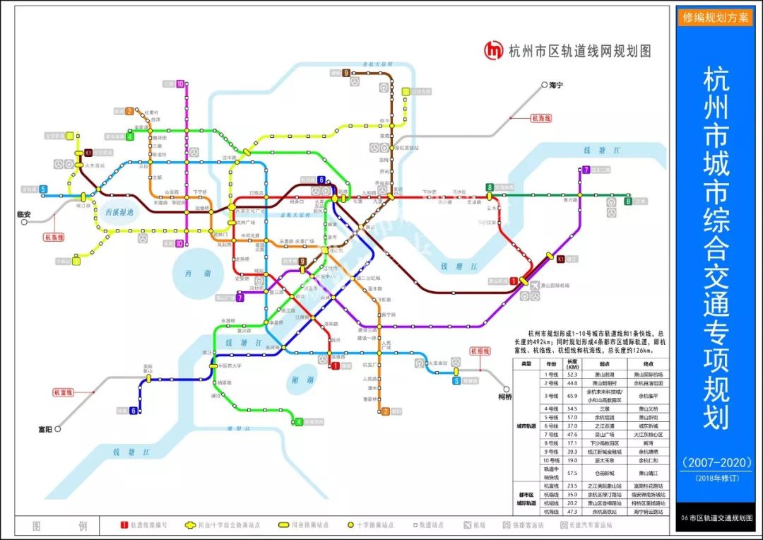 最新杭州远期2025年地铁线路表公布这些线路有大变化