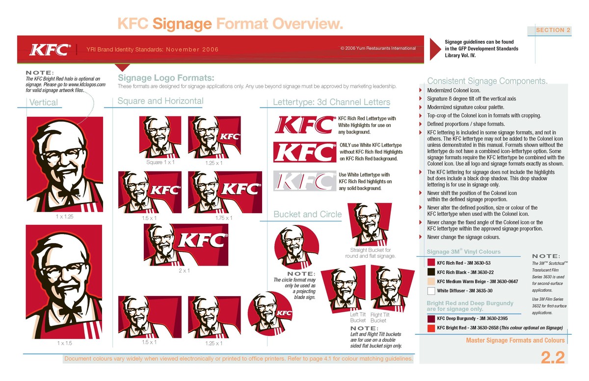 kfc肯德基logovis系统设计欣赏