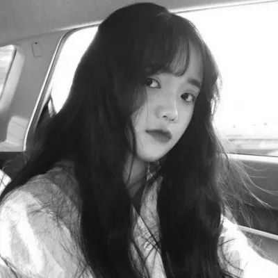 女生头像小清新黑白女头像