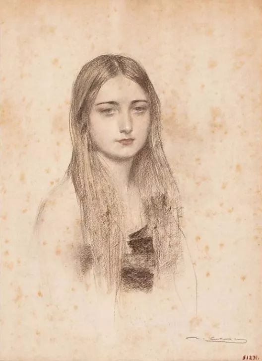 西班牙画家卡萨斯的速写每一根线条都要迷死个人