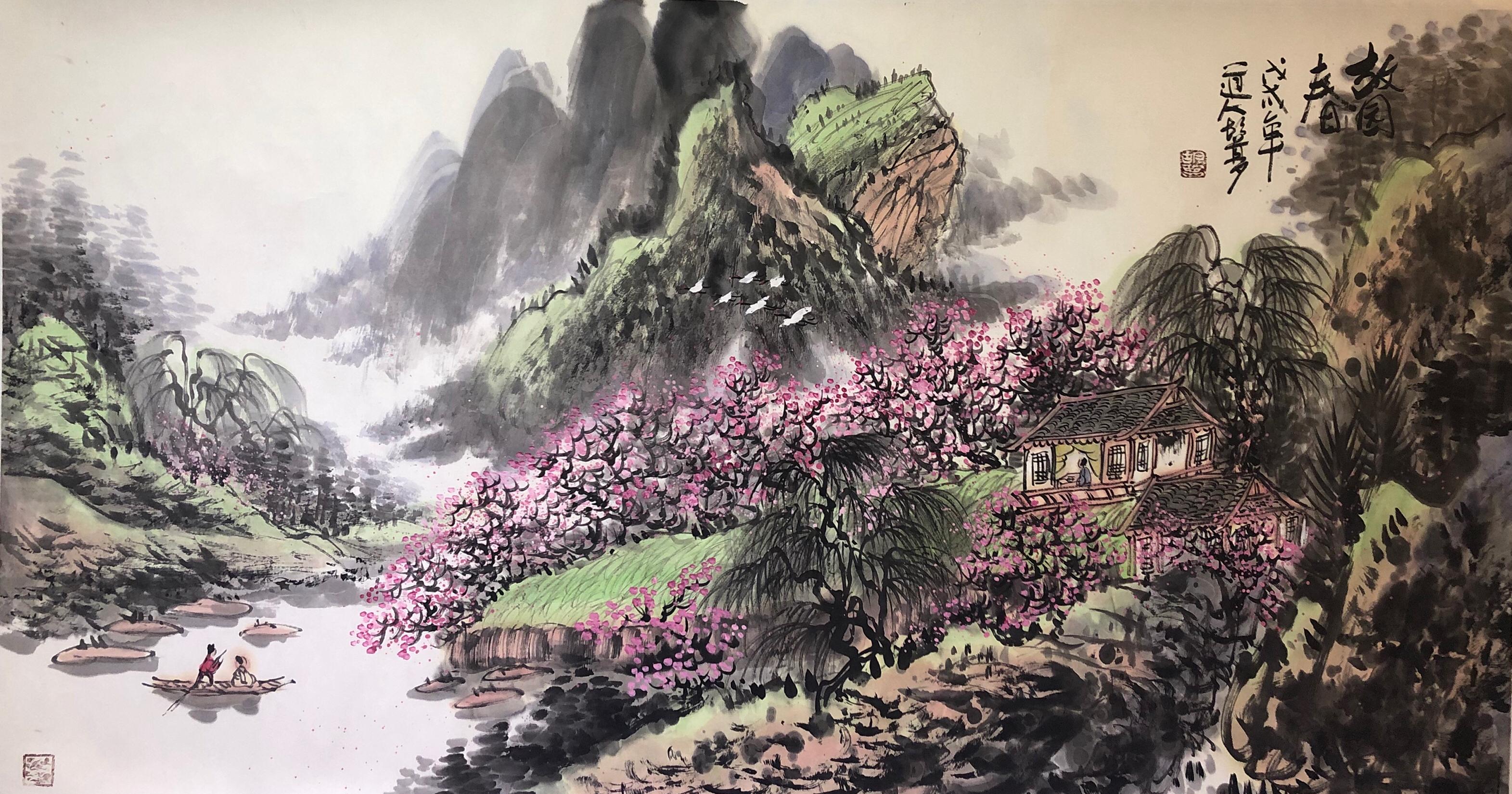 东方国画作品中的"万水千山",能给你留下什么印象?