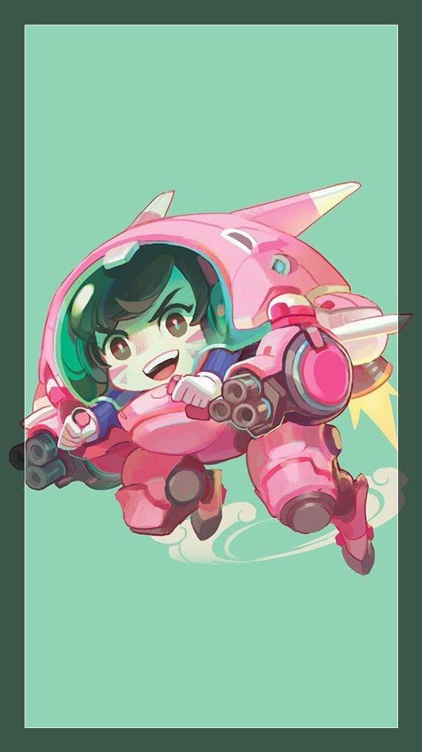 守望先锋萌版高清壁纸穿着粉色盔甲的小男孩可爱