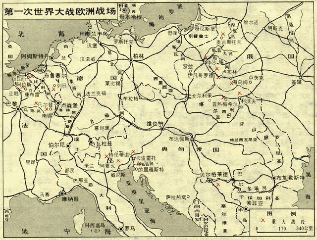 一战时的地图图片