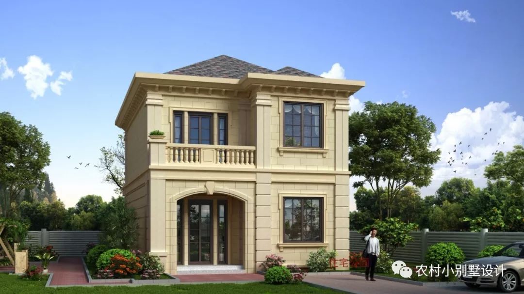 今天推荐的这款二层的欧式别墅,占地面积只有7x15平方