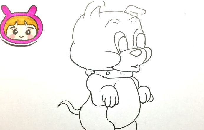猫和老鼠的狗简笔画图片