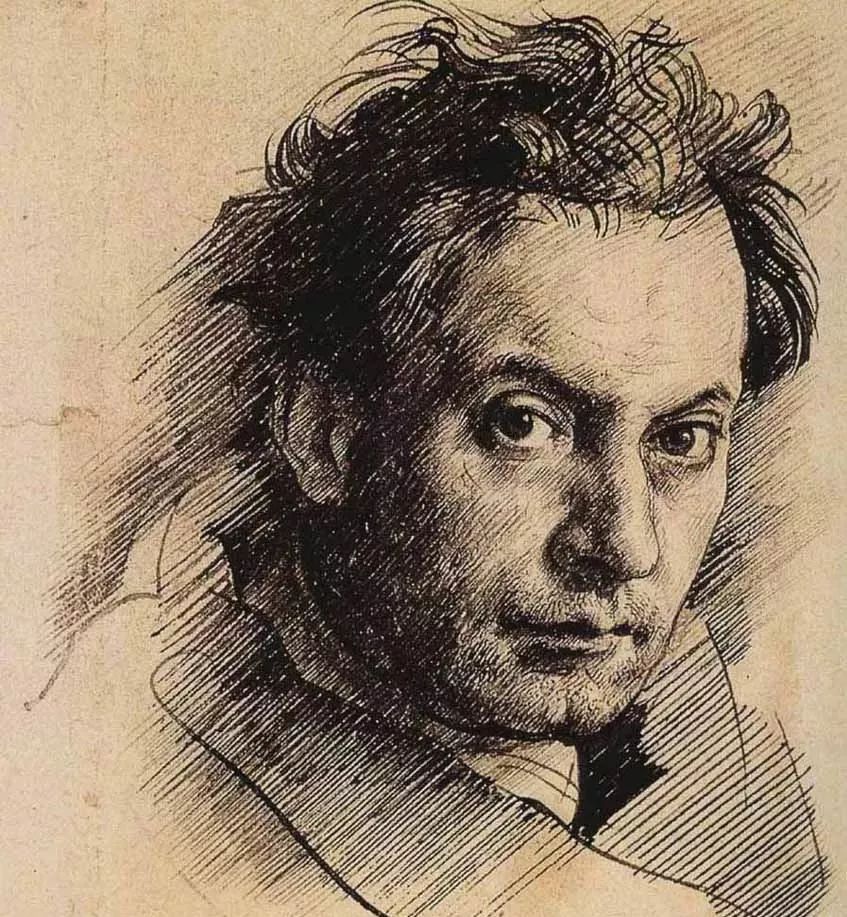 阿尼戈尼的肖像作品赏析_素描