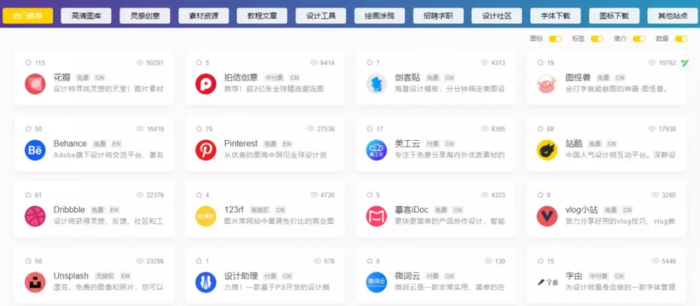 看完这30个万人推荐的资源网站你会回来点收藏的