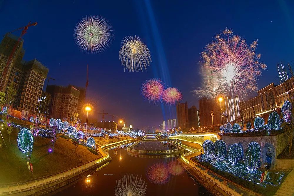 大竹夜景图片