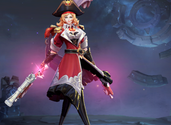 第三款:这款是虞姬的加勒比海盗皮肤,在商城里面仅售288点券,看样子