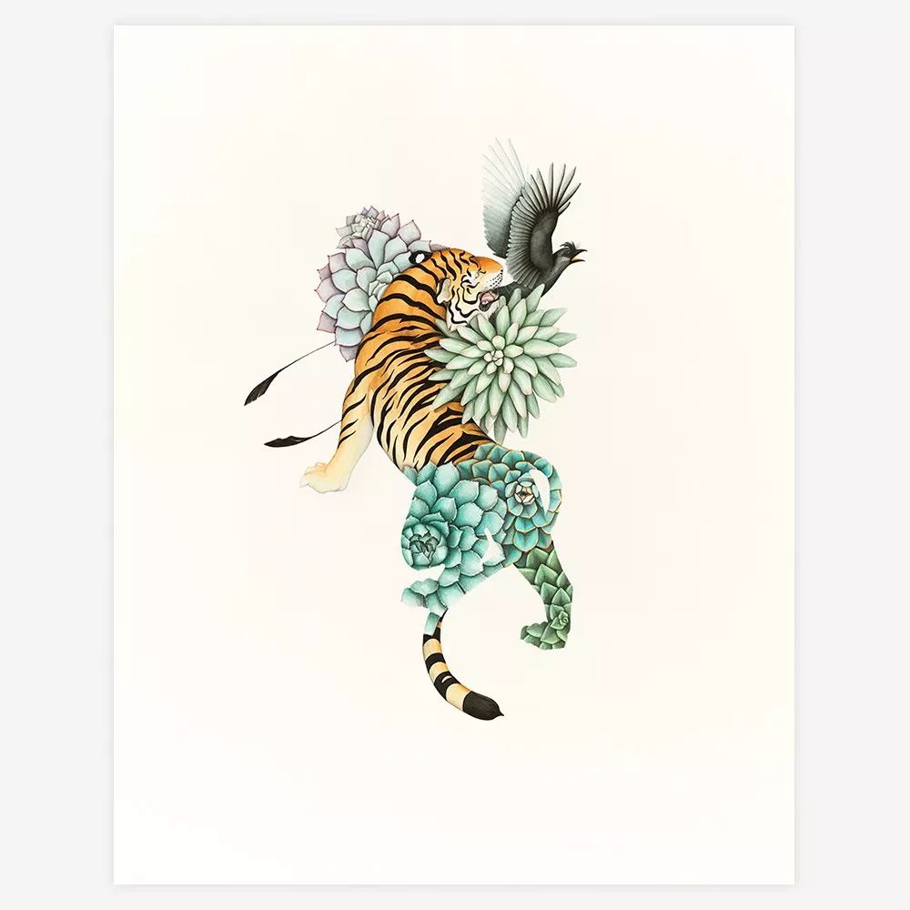 绘画脑洞大开将全球美景与可爱动物相结合