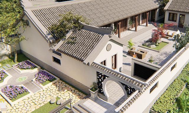 牛75万自建最美四合院白墙黛瓦庭院幽深堪称传世之院