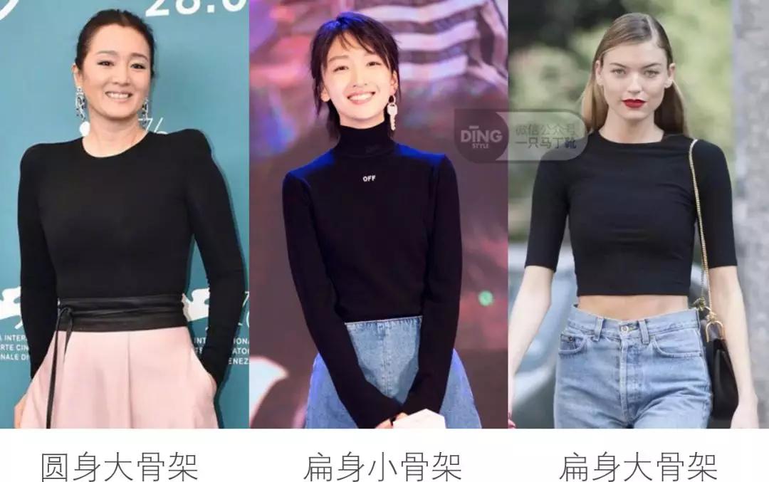 比如针织,那么斜方肌发达或者手臂有肉等弱点都会暴露,不太适合圆身材