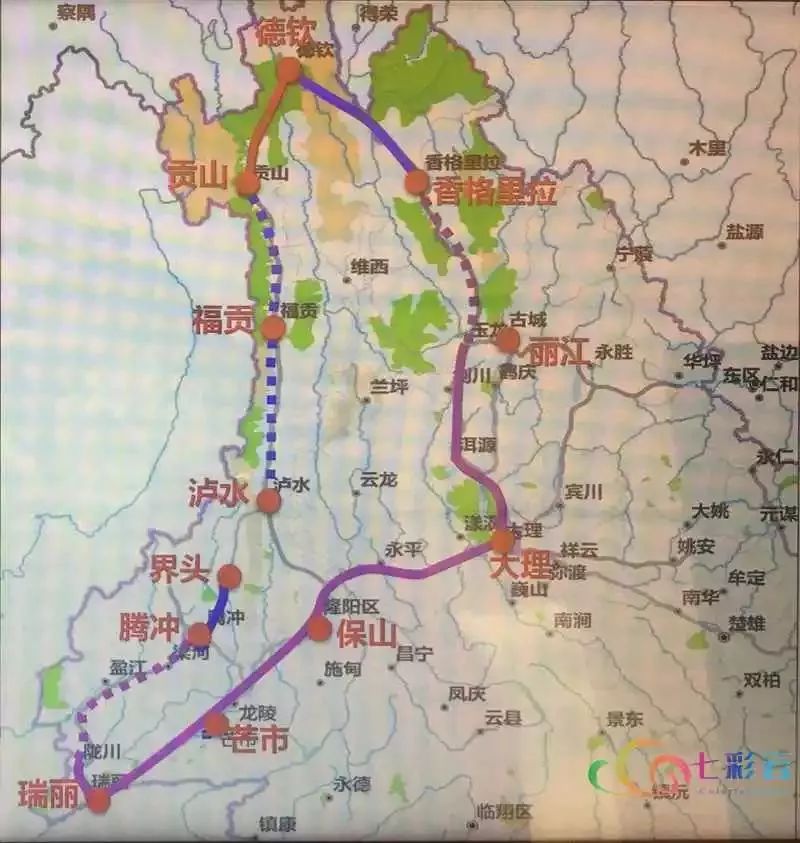 大滇西旅游环线示意图