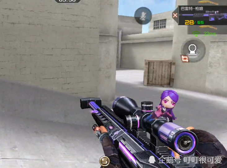 穿越火线:继ak枪娘之后,巴雷特枪娘也火了,侧面瞄具胜过毁灭