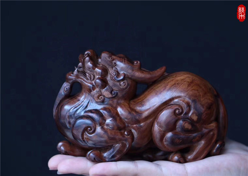 匠师之作海南黄花梨汉代貔貅